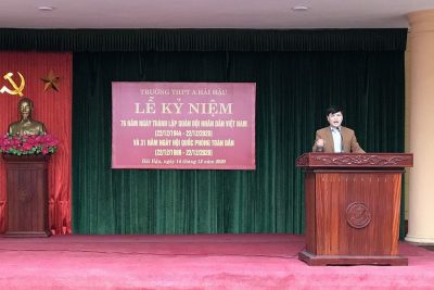 GIÁO DỤC LÒNG YÊU NƯỚC, NIỆM TỰ HÀO DÂN TỘC, PHÁT HUY TRUYỀN THỐNG CÁCH MẠNG CỦA CHA ÔNG TA THÔNG QUA TỔ CHỨC LỄ KỶ NIỆM NGÀY THÀNH LẬP QUÂN ĐỘI NHÂN DÂN VIỆT NAM VÀ NGÀY HỘI QUỐC PHÒNG TOÀN DÂN 22-12