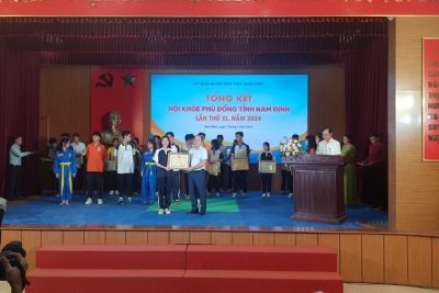 TRƯỜNG THPT A HẢI HẬU XẾP THỨ NHẤT VÀ ĐẠT CỜ GIẢI NHẤT TOÀN ĐOÀN TRONG HỘI KHỎE PHÙ ĐỔNG TỈNH NAM ĐỊNH LẦN THỨ XI NĂM 2024