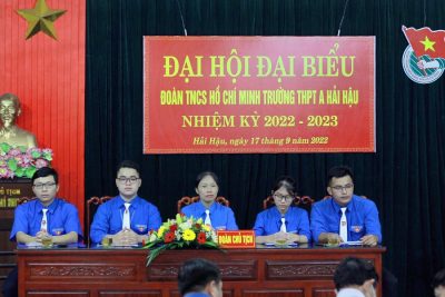 ĐẠI HỘI ĐẠI BIỂU ĐOÀN TNCS HỒ CHÍ MINH TRƯỜNG THPT A HẢI HẬU, NHIỆM KỲ 2022-2023