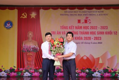 Trường THPT A Hải Hậu tổ chức lễ tổng kết năm học 2022 – 2023, tri ân và trưởng thành học sinh khối 12 niên khoá 2020 – 2023