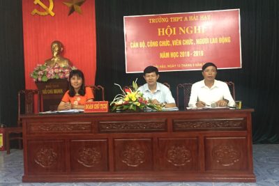 Trường THPT A Hải Hậu tổ chức Hội nghị CBCCVC năm học 2018-2019