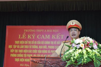 Trường THPT A Hải Hậu đã tổ chức Lễ Ký cam kết