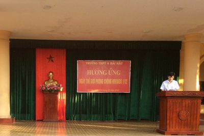 TRƯỜNG THPT A HẢI HẬU HƯỞNG ỨNG NGÀY THẾ GIỚI PHÒNG, CHỐNG HIV/AIDS