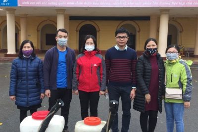 TRƯỜNG THPT A HẢI HẬU TỔNG VỆ SINH, PHUN THUỐC KHỬ TRÙNG PHÒNG, CHỐNG BỆNH CORONA