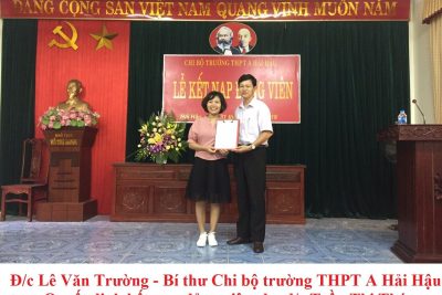 HỘI NGHỊ CHI BỘ TRƯỜNG THPTA HẢI HÂU NĂM HỌC 2019- 2020