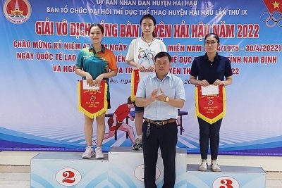 Trường THPT A Hải Hậu tham gia thi đấu tại Đại hội Thể dục Thể thao cấp huyện lần thứ IX năm 2022