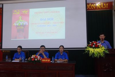 ĐẠI HỘI CHI ĐOÀN GIÁO VIÊN, NHÂN VIÊN TRƯỜNGTHPT A HẢI HẬU NĂM HỌC 2023 – 2024